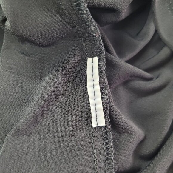 Frank Lyman Design Top Womens 6 Black Tunic Dolman Slit Sleeve Contrast Cuff - Picture 6 of 8